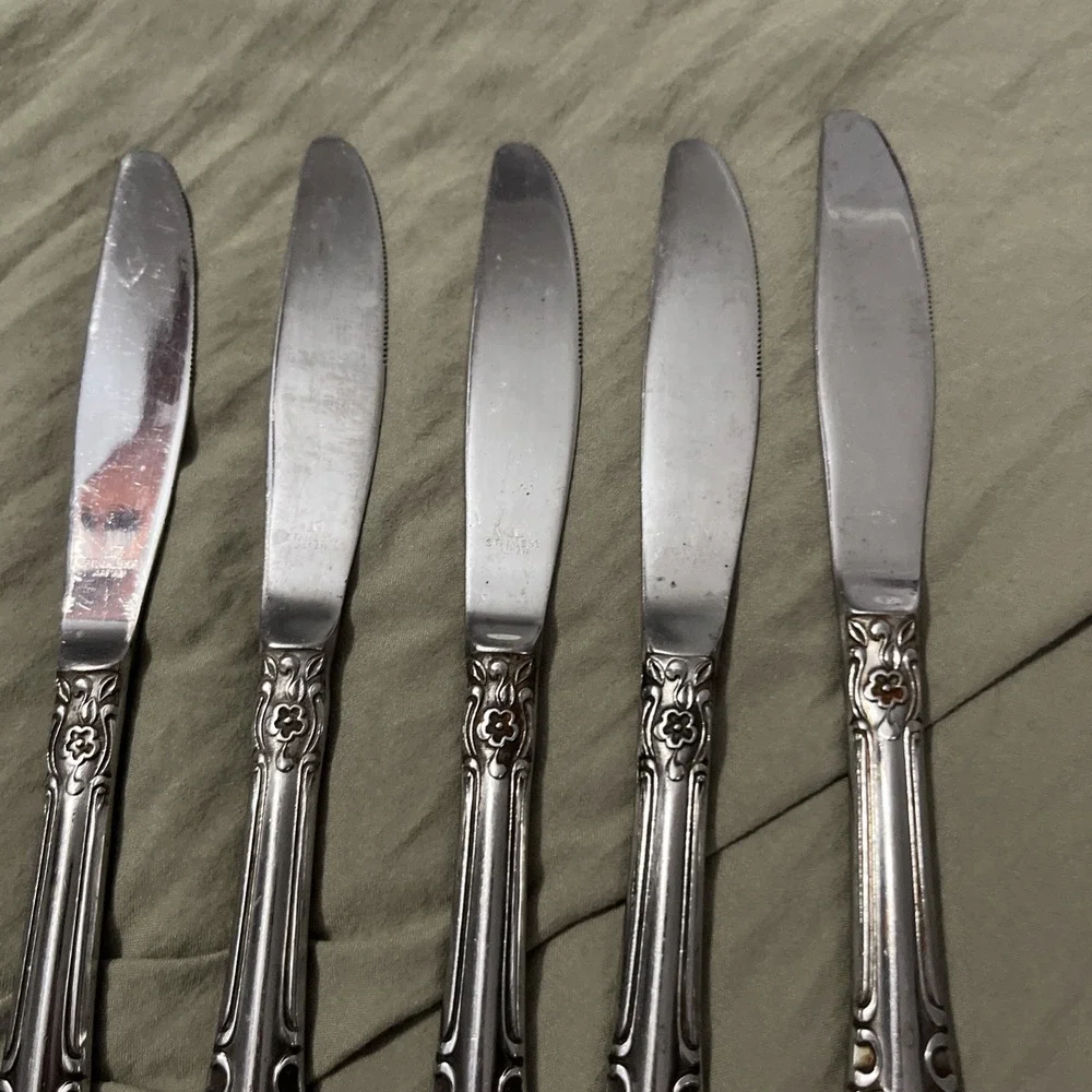 GRANDE TRADITION 6 Dinner Knives 8 5/8 Lifetime Cutlery Stainless Japan Flatware